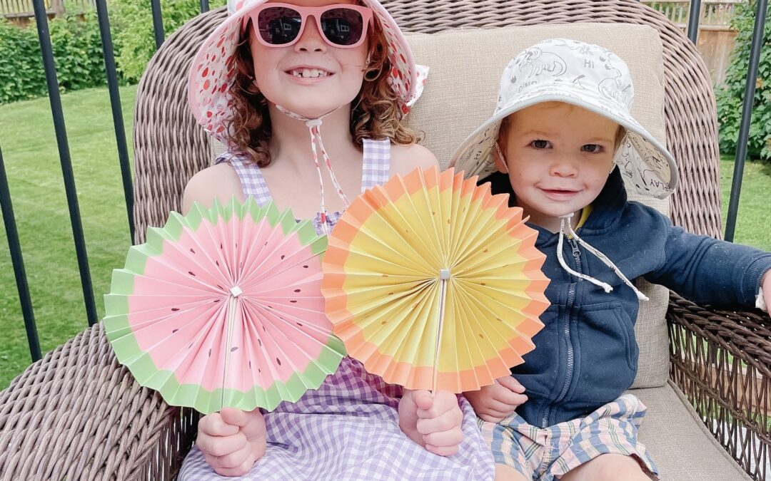 kids summer craft - how to make a paper fan - sew bright creations