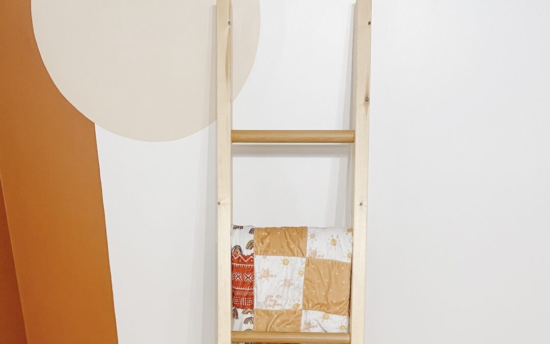One Room Challenge DIY Blanket Ladder | How to Build a Blanket ladder