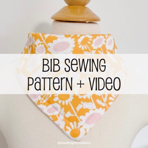 How to sew a baby bib | Sewing Lessons for Beginners - Sew Bright bib Pattern