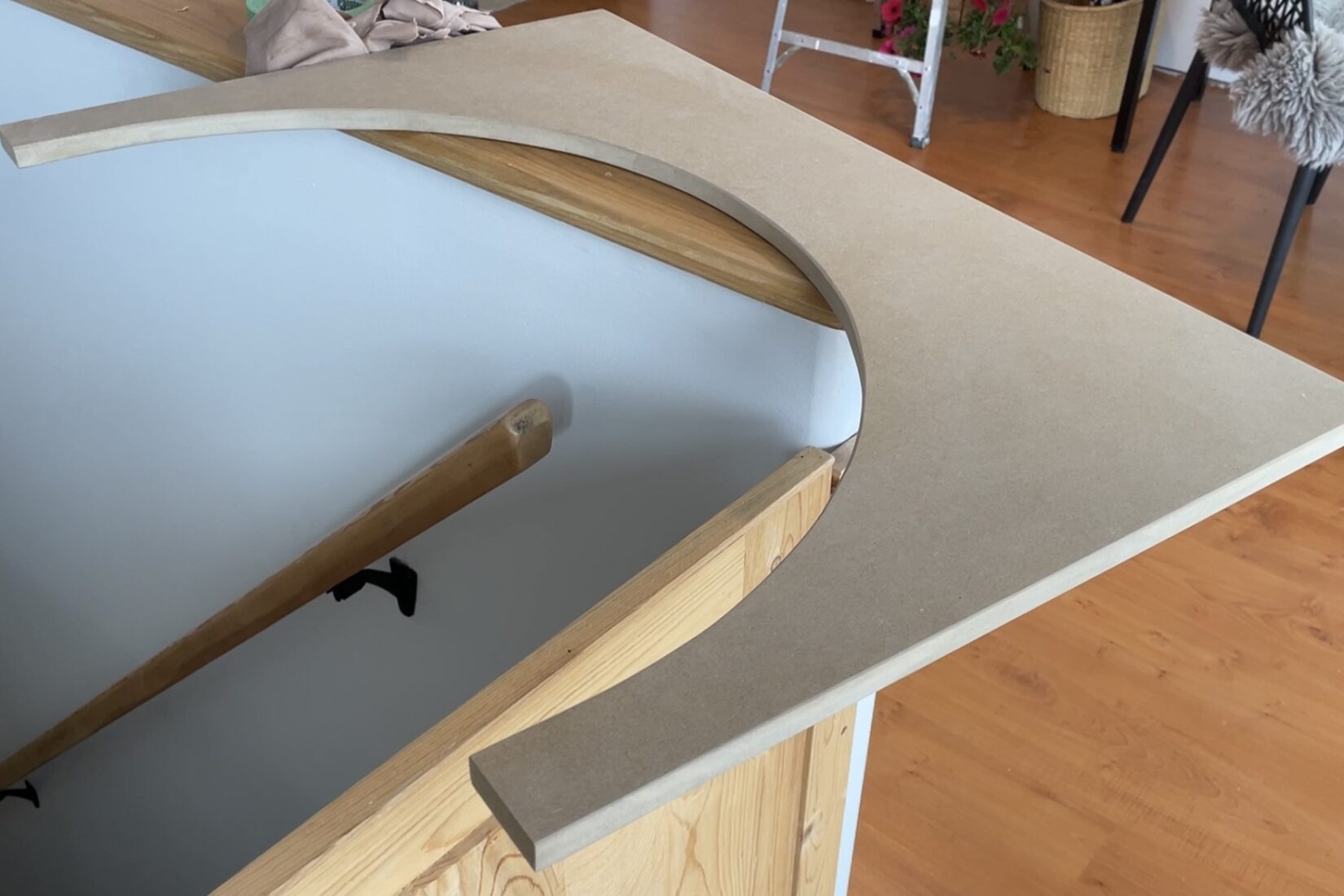 how to built a built in arch shelf