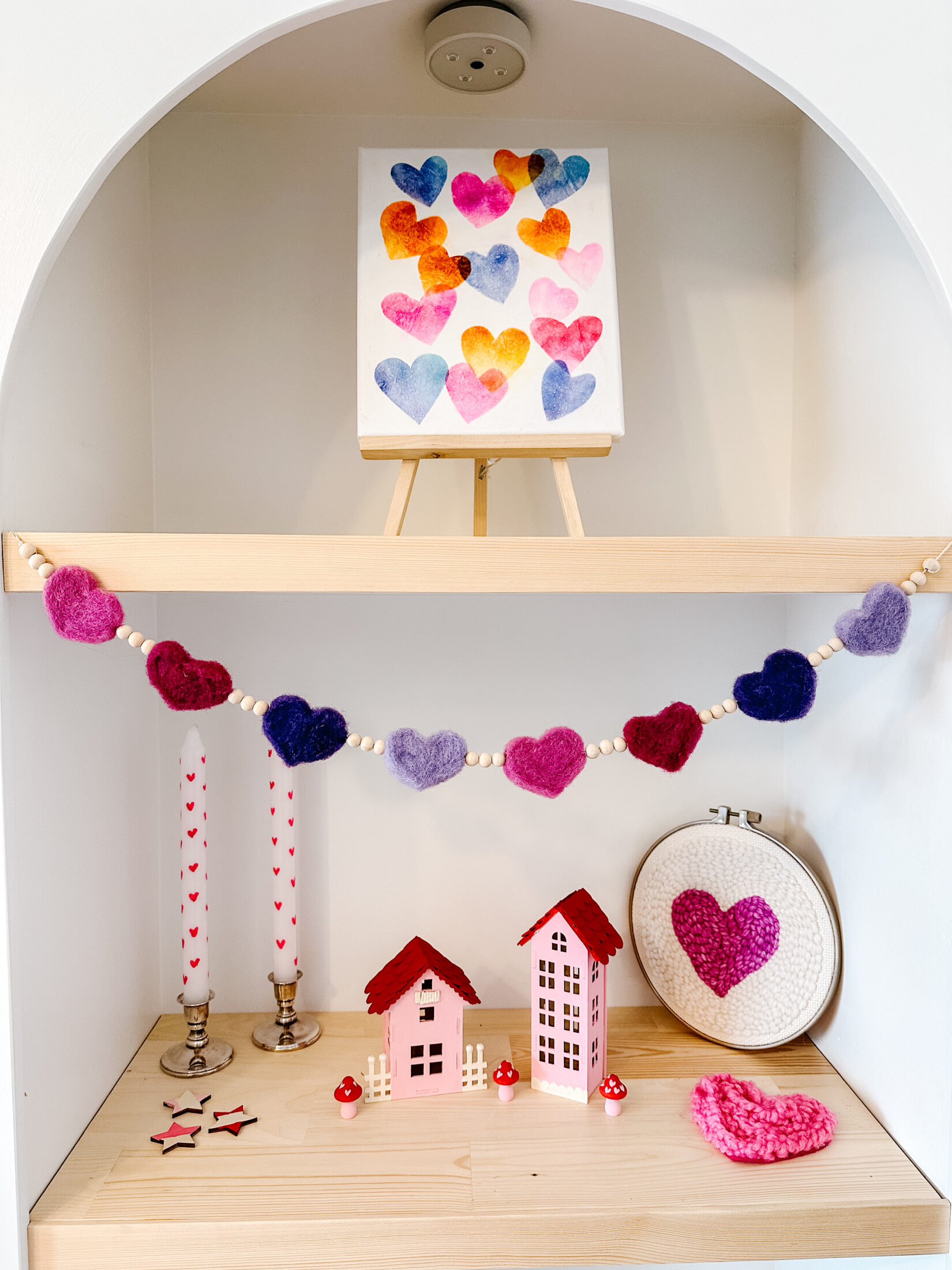 Felted Heart Garland | Sew Bright Creations | Heart Crafts for Adults