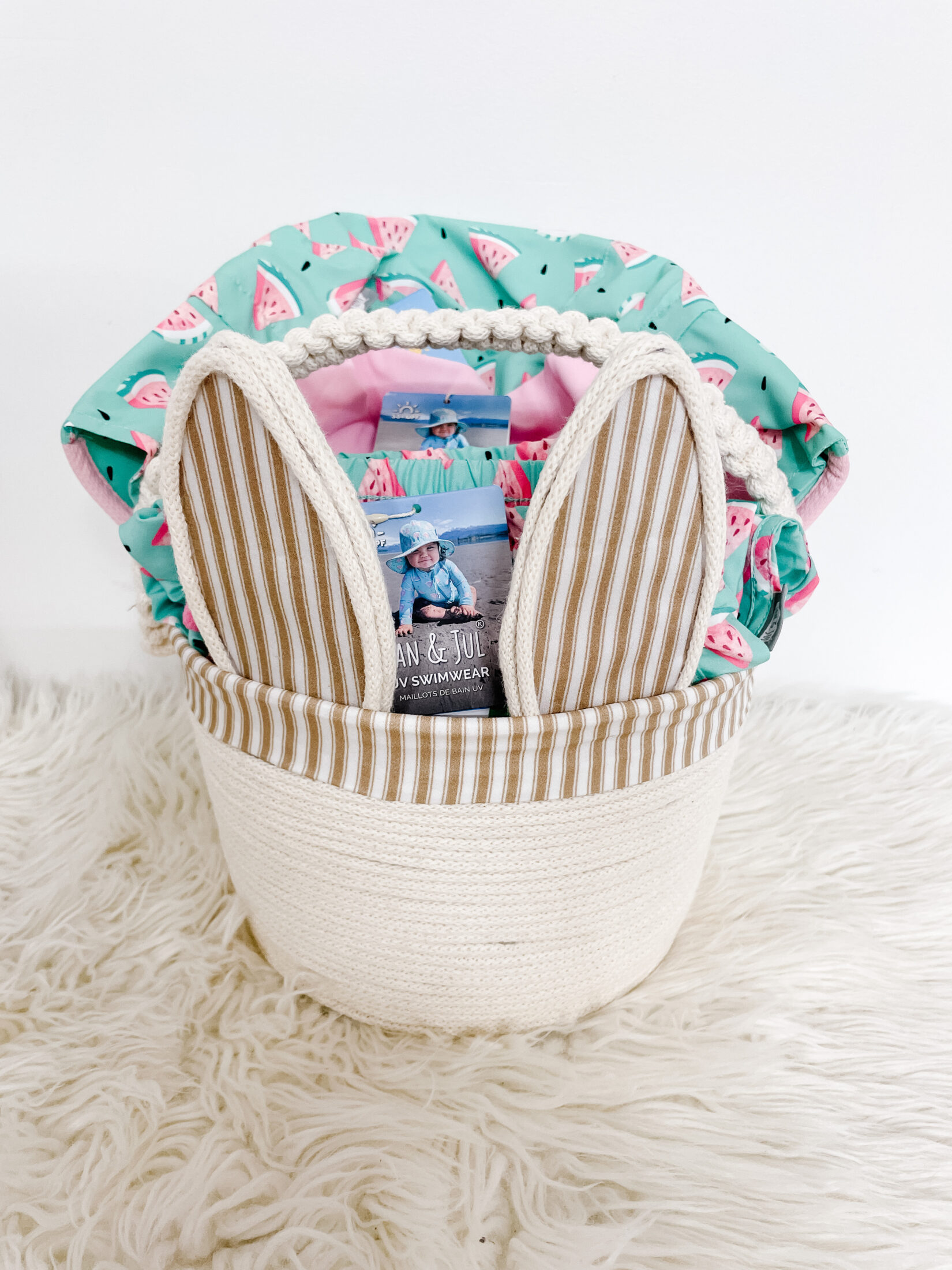 DIY Easter Bunny Rope Basket | DIY Bunny Basket | Modern Bunny Basket | How to make a cute Easter Basket | Sew Bright Creations